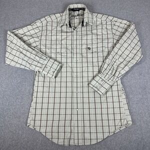 George Strait Pearl Snap Western Shirt Men's Size Medium Long Sleeve Pockets